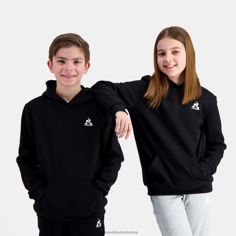 Clothing HVDBF399 Children Le Coq Sportif Hooded Sweatshirt Black