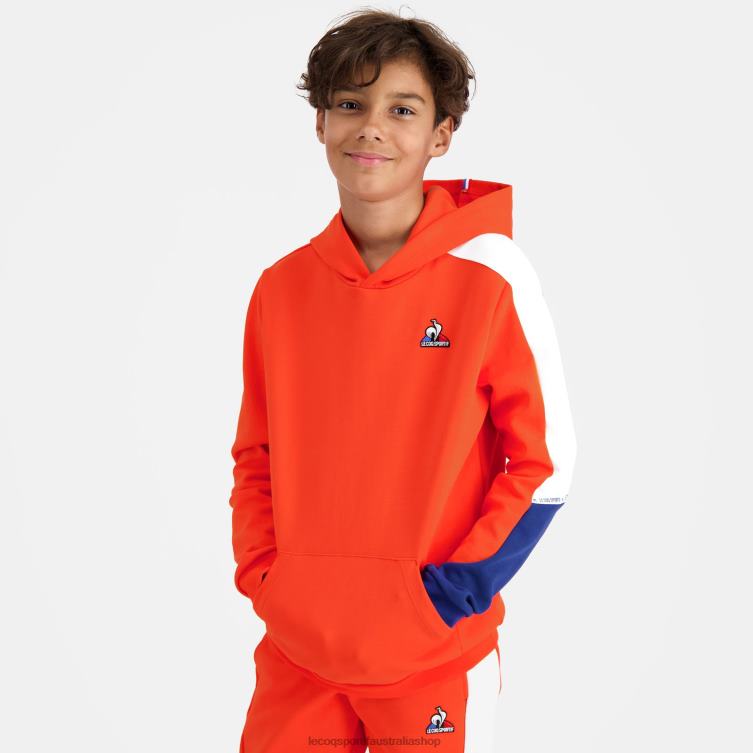 Clothing HVDBF643 Children Le Coq Sportif Hooded Sweatshirt Orange