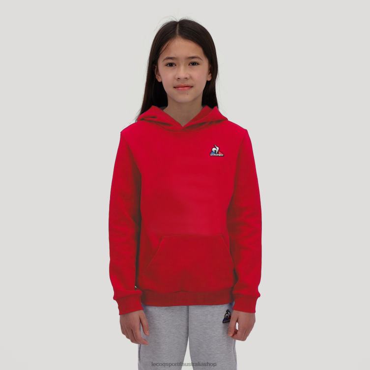 Clothing HVDBF668 Children Le Coq Sportif Hooded Sweatshirt Red