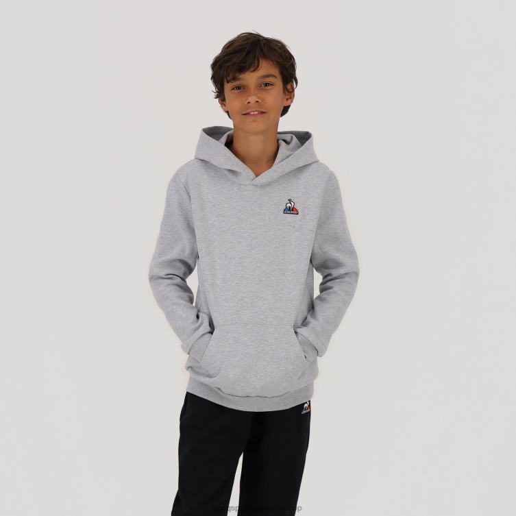 Clothing HVDBF669 Children Le Coq Sportif Hooded Sweatshirt Grey