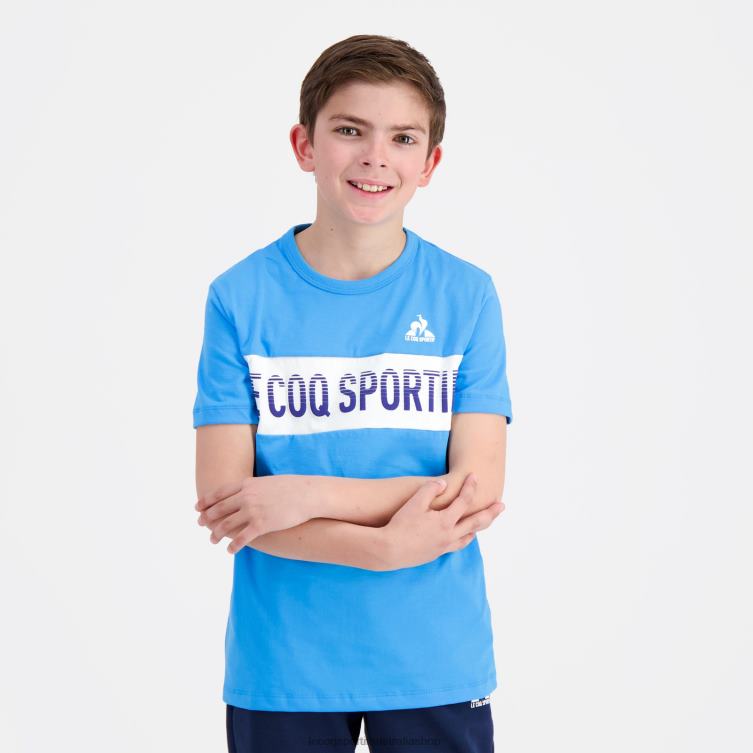 Clothing HVDBF379 Children Le Coq Sportif T-Shirt Blue