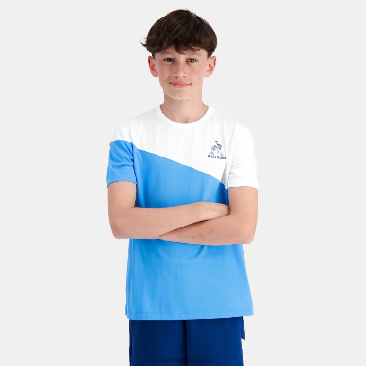 Clothing HVDBF381 Children Le Coq Sportif T-Shirt Blue