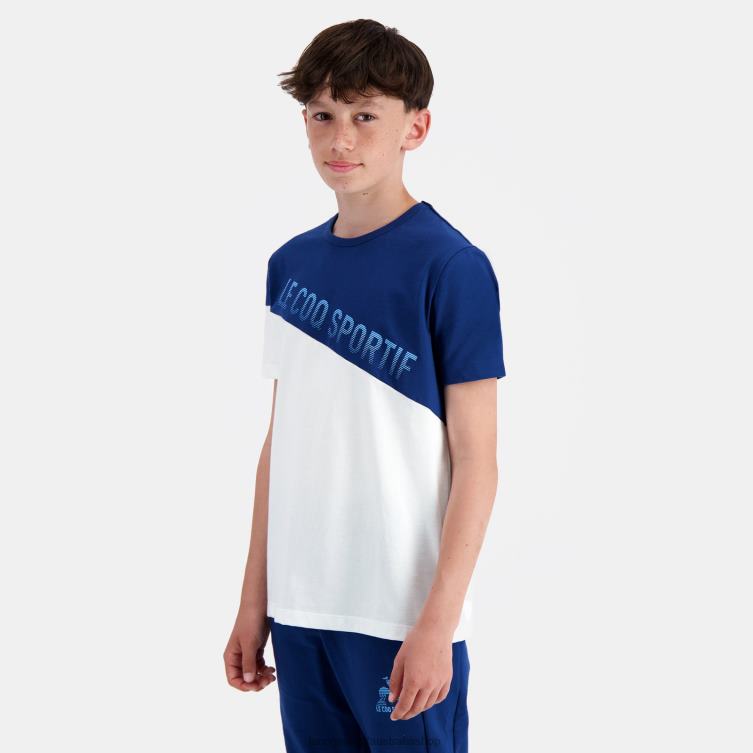 Clothing HVDBF387 Children Le Coq Sportif T-Shirt White