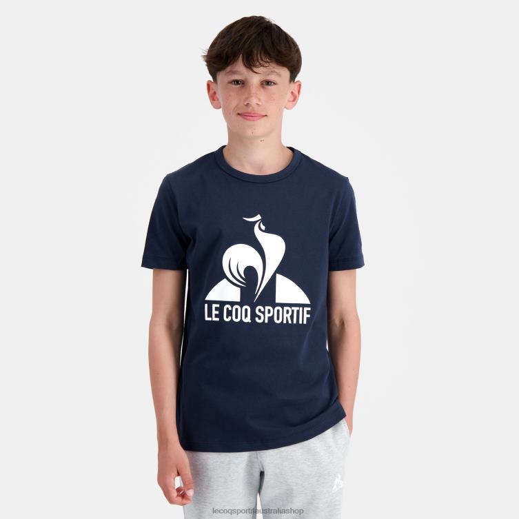 Clothing HVDBF388 Children Le Coq Sportif T-Shirt Blue