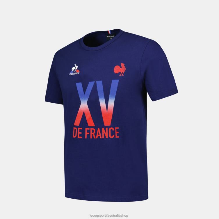 Clothing HVDBF389 Children Le Coq Sportif T-Shirt - Xv De France Blue