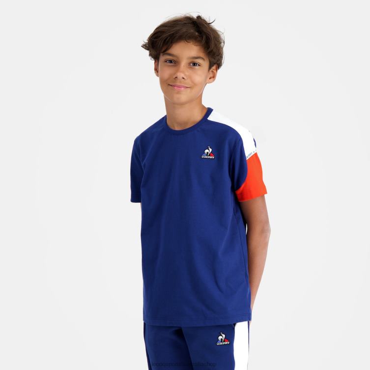 Clothing HVDBF651 Children Le Coq Sportif T-Shirt Blue