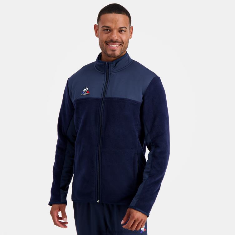 Clothing HVDBF122 Men Le Coq Sportif Polar Jacket Blue