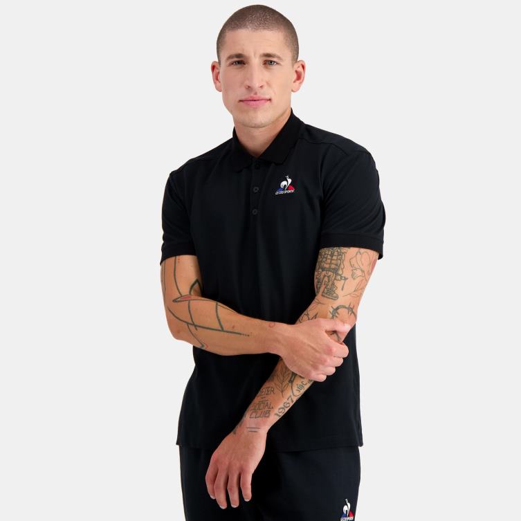 Clothing HVDBF127 Men Le Coq Sportif Polo Black