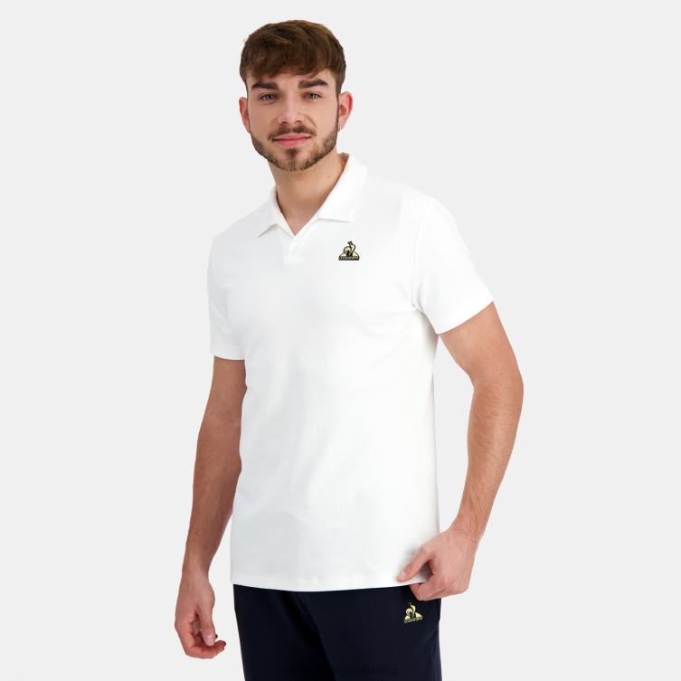 Clothing HVDBF128 Men Le Coq Sportif Coton Polo White