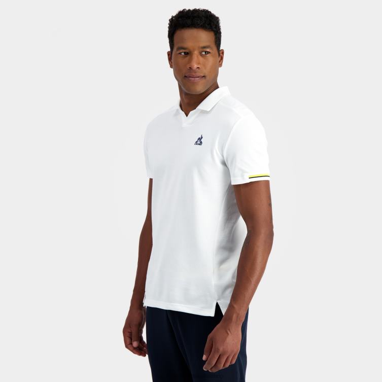 Clothing HVDBF134 Men Le Coq Sportif Polo White