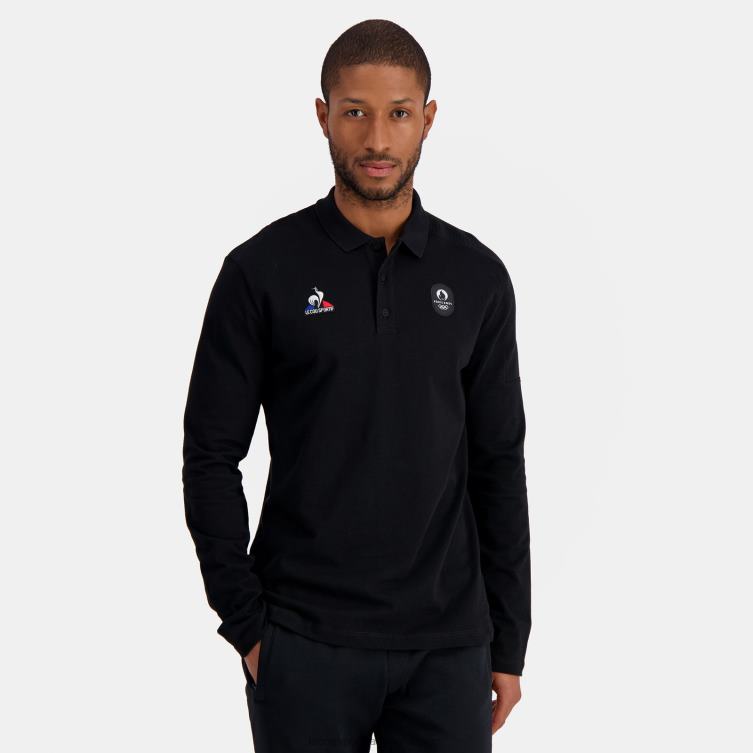 Clothing HVDBF487 Men Le Coq Sportif Polo Black