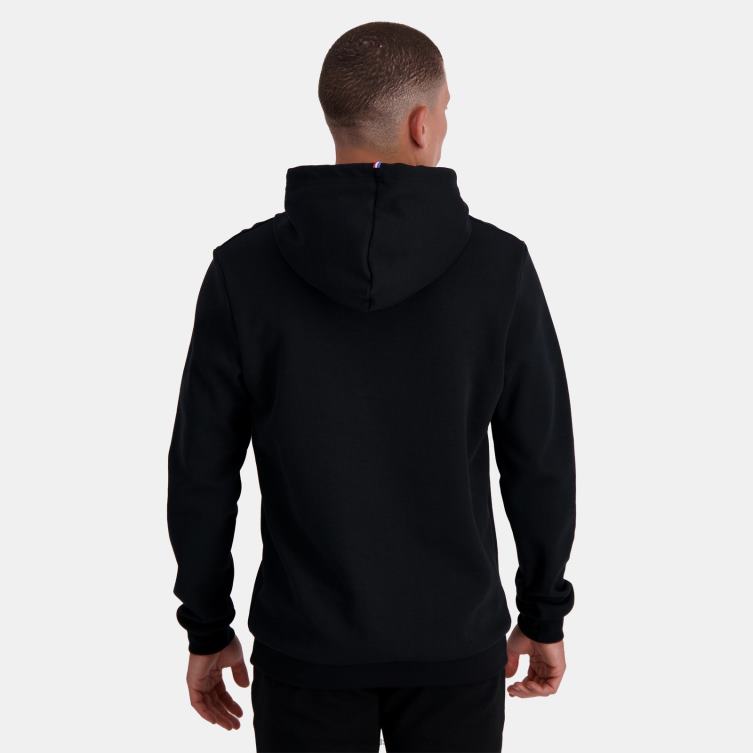Clothing HVDBF15 Men Le Coq Sportif Hooded Sweatshirt Black