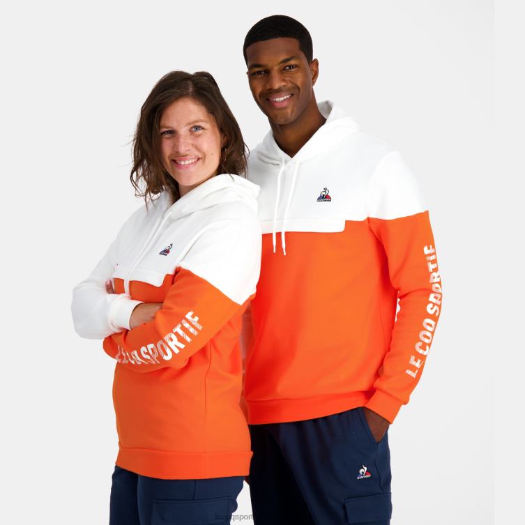 Clothing HVDBF18 Men Le Coq Sportif Hooded Sweatshirt Orange