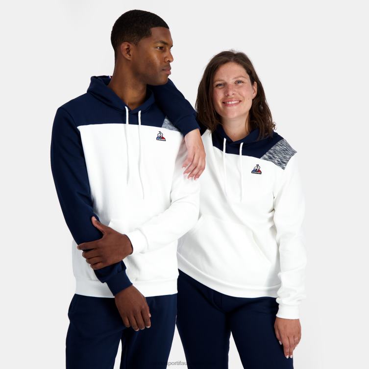 Clothing HVDBF20 Men Le Coq Sportif Hooded Sweatshirt White