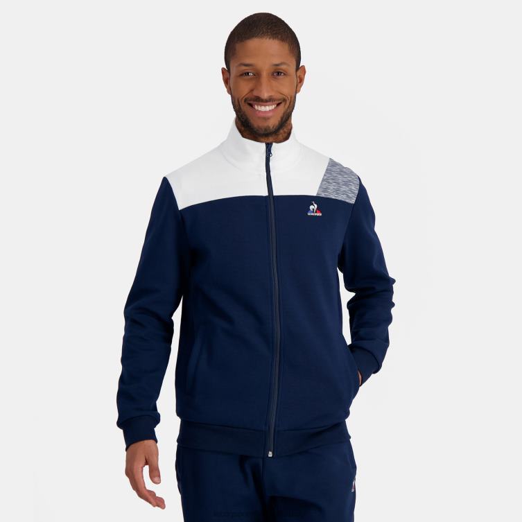 Clothing HVDBF23 Men Le Coq Sportif Zipped Sweatshirt Blue