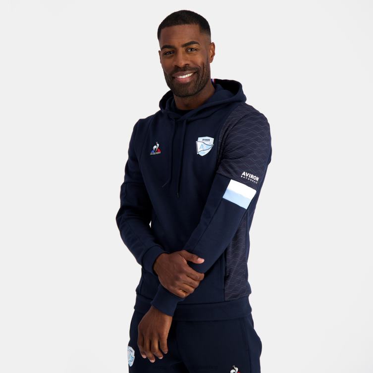 Clothing HVDBF29 Men Le Coq Sportif Hooded Sweatshirt Blue