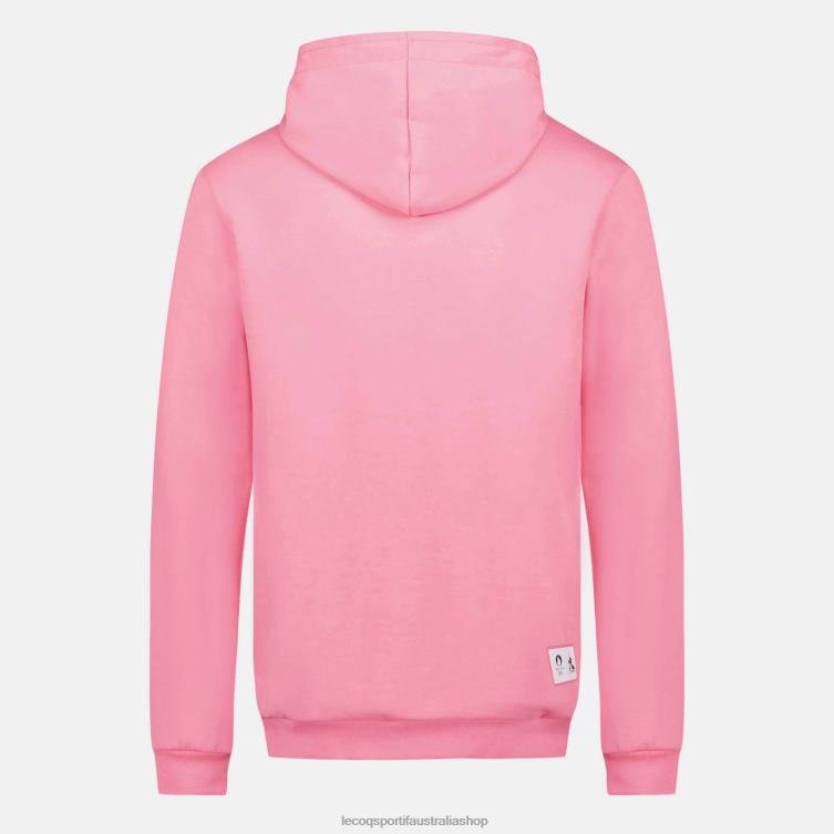 Clothing HVDBF30 Men Le Coq Sportif Hooded Sweatshirt Pink