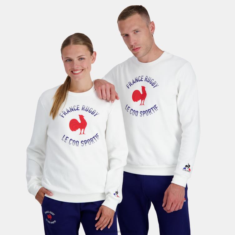 Clothing HVDBF3 Men Le Coq Sportif Sweatshirt - France Rugby White