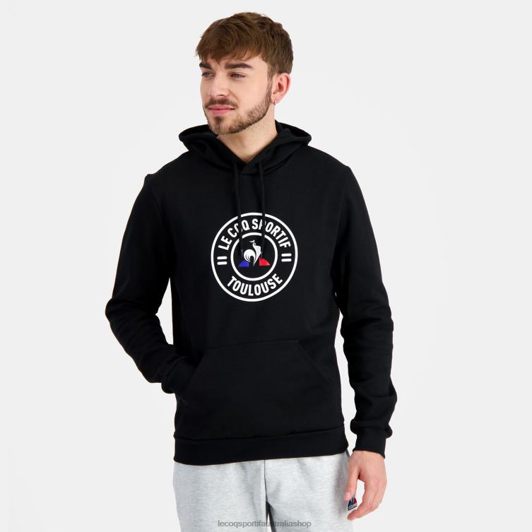 Clothing HVDBF40 Men Le Coq Sportif Hooded Sweatshirt Black