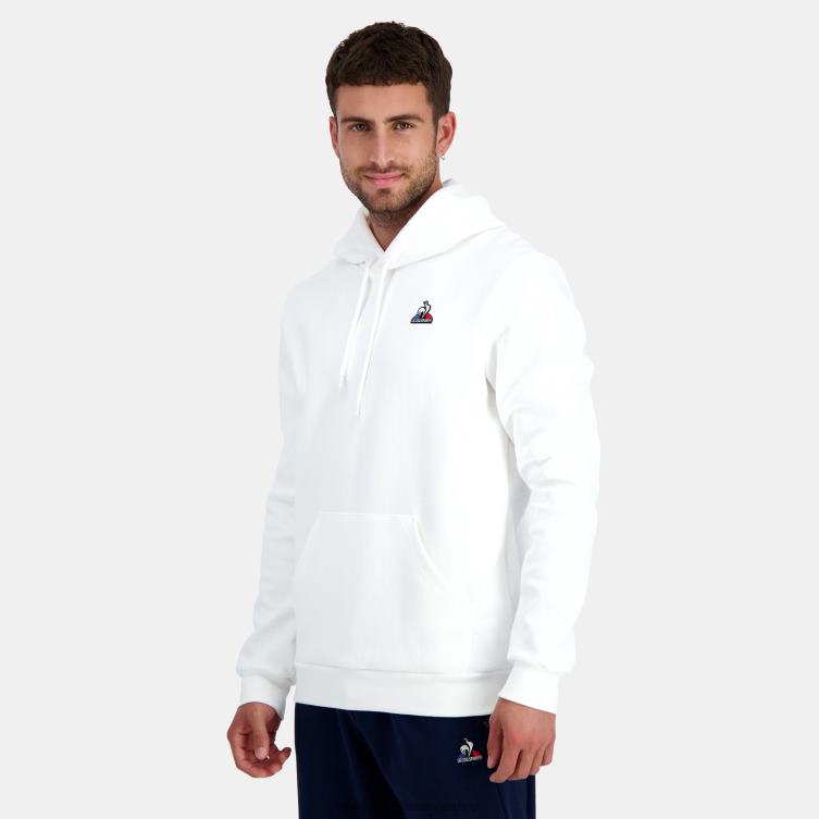Clothing HVDBF441 Men Le Coq Sportif Hooded Sweatshirt White