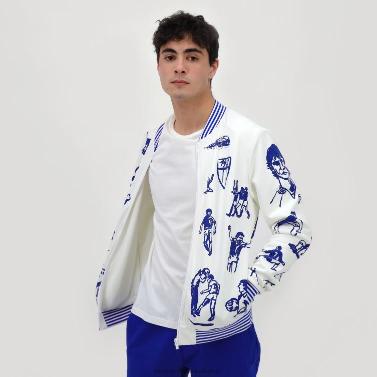Clothing HVDBF472 Men Le Coq Sportif Zipped Sweatshirt White