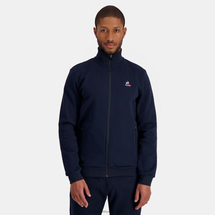 Clothing HVDBF50 Men Le Coq Sportif Zipped Sweatshirt Blue