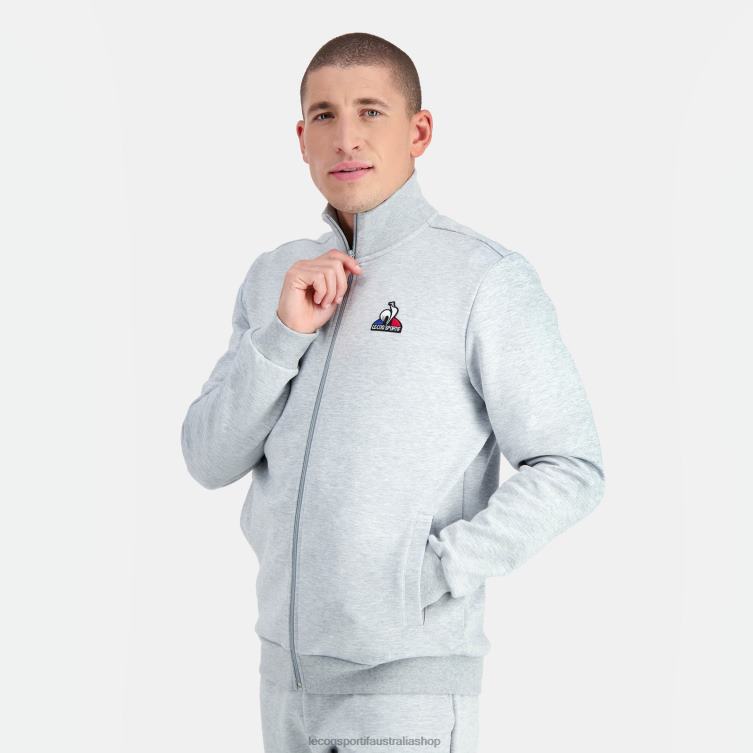 Clothing HVDBF57 Men Le Coq Sportif Zipped Sweatshirt Grey
