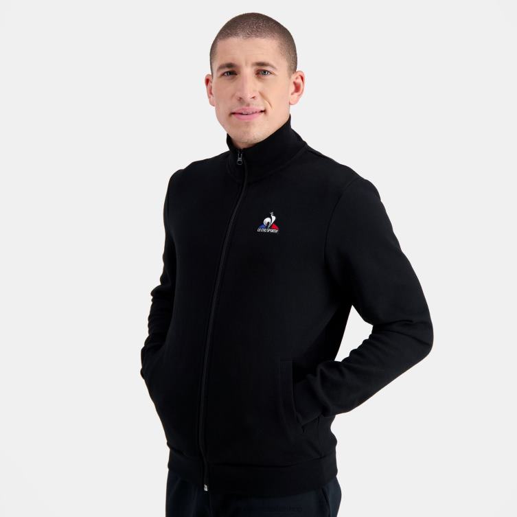 Clothing HVDBF58 Men Le Coq Sportif Zipped Sweatshirt Black
