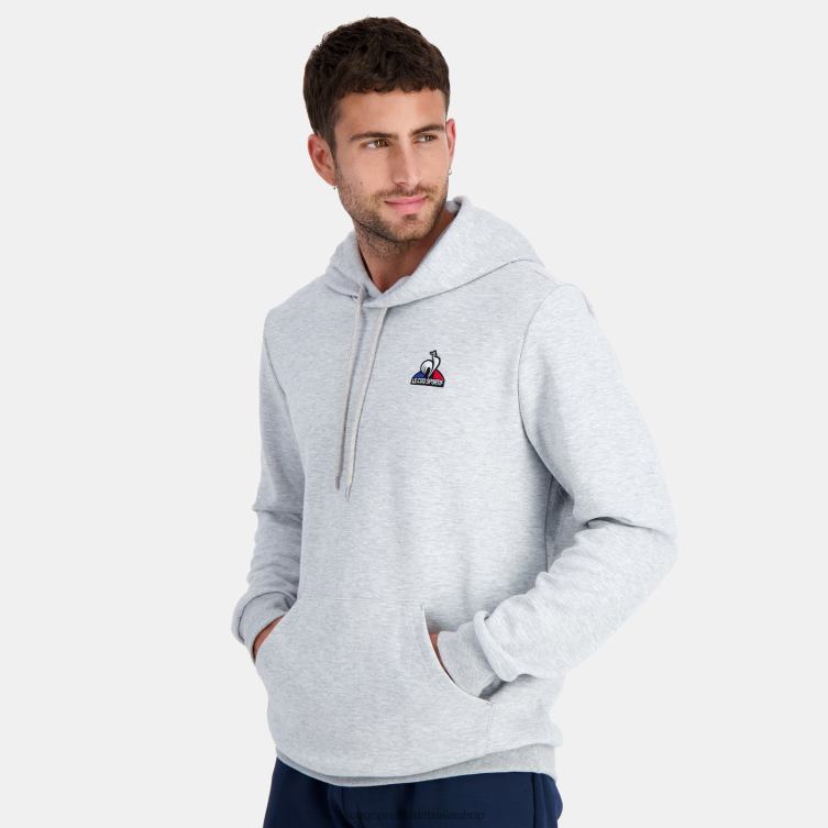 Clothing HVDBF63 Men Le Coq Sportif Hooded Sweatshirt Grey