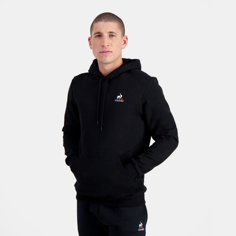 Clothing HVDBF65 Men Le Coq Sportif Hooded Sweatshirt Black