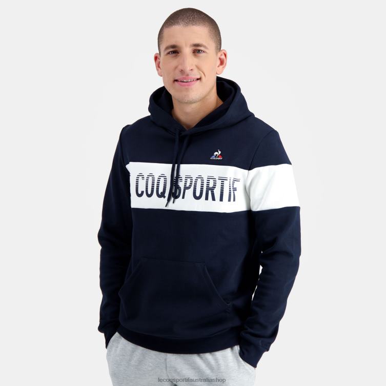 Clothing HVDBF67 Men Le Coq Sportif Hooded Sweatshirt Blue