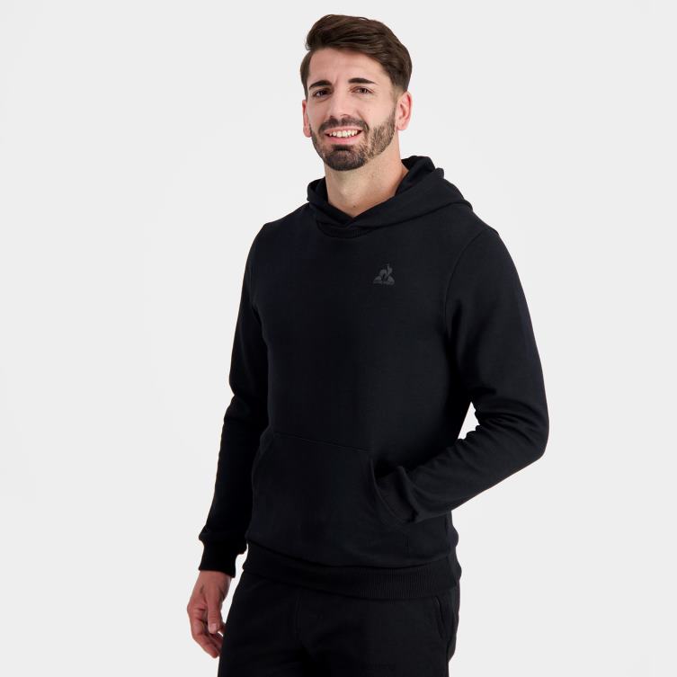 Clothing HVDBF7 Men Le Coq Sportif Hooded Sweatshirt Black