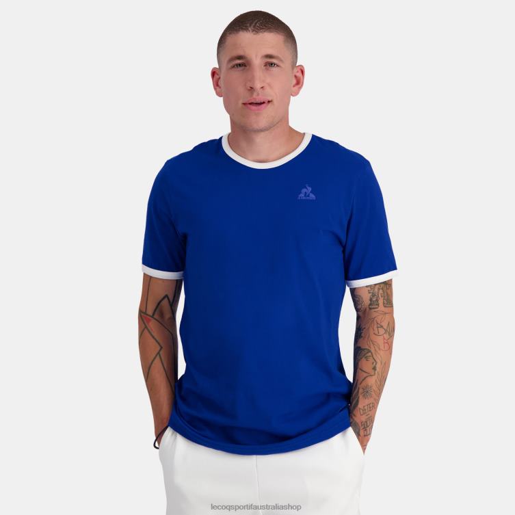 Clothing HVDBF139 Men Le Coq Sportif Fashion T-Shirt Blue