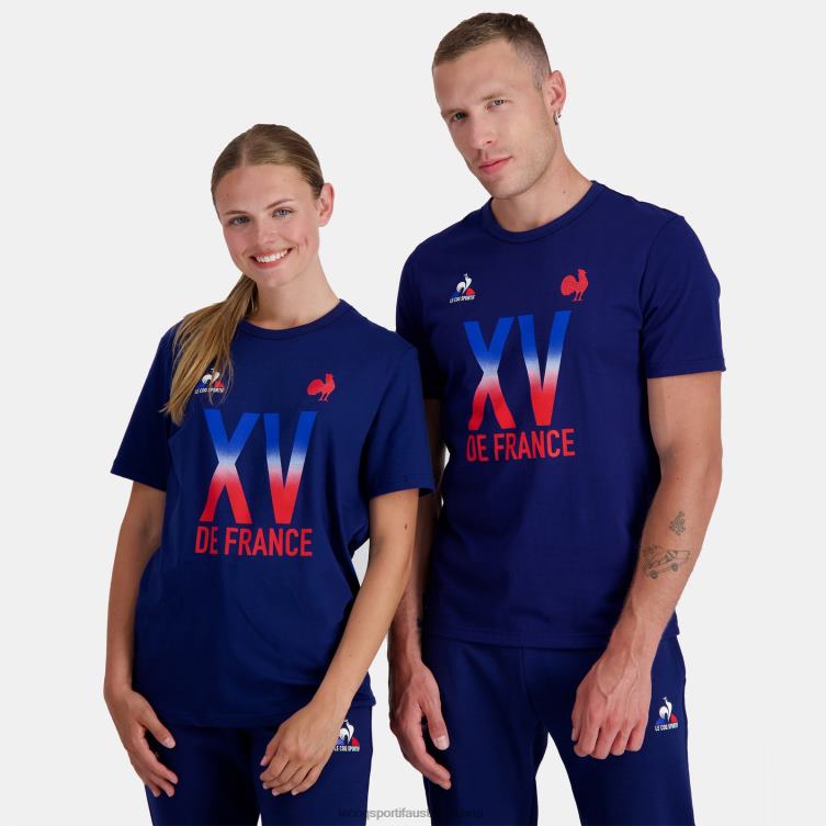 Clothing HVDBF141 Men Le Coq Sportif T-Shirt - Xv De France Blue