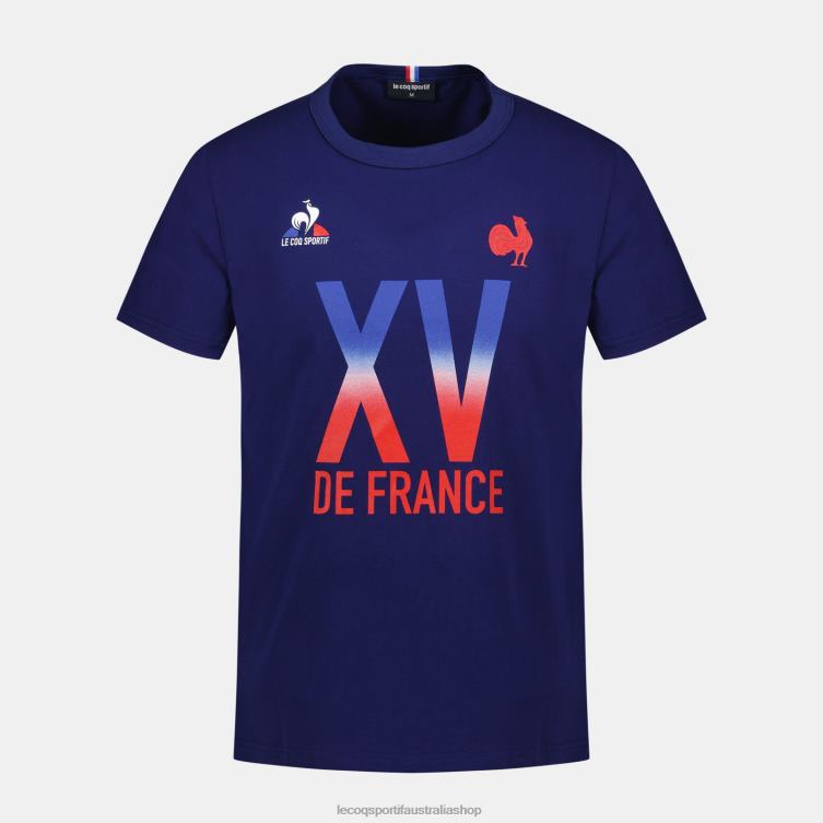 Clothing HVDBF141 Men Le Coq Sportif T-Shirt - Xv De France Blue
