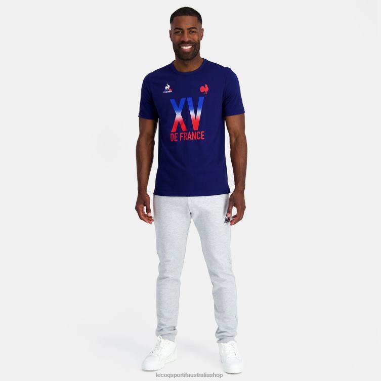 Clothing HVDBF141 Men Le Coq Sportif T-Shirt - Xv De France Blue