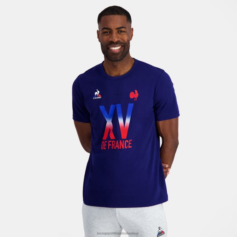 Clothing HVDBF141 Men Le Coq Sportif T-Shirt - Xv De France Blue