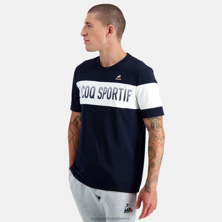 Clothing HVDBF142 Men Le Coq Sportif Fashion T-Shirt Blue
