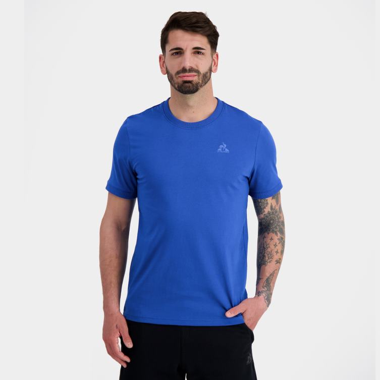 Clothing HVDBF144 Men Le Coq Sportif Fashion T-Shirt Blue