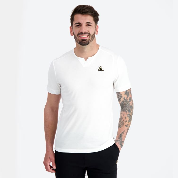 Clothing HVDBF147 Men Le Coq Sportif Fashion T-Shirt White