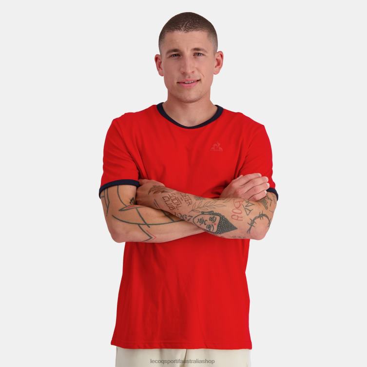 Clothing HVDBF149 Men Le Coq Sportif Fashion T-Shirt Red