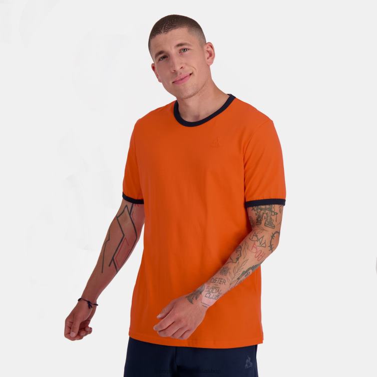 Clothing HVDBF151 Men Le Coq Sportif Fashion T-Shirt Orange