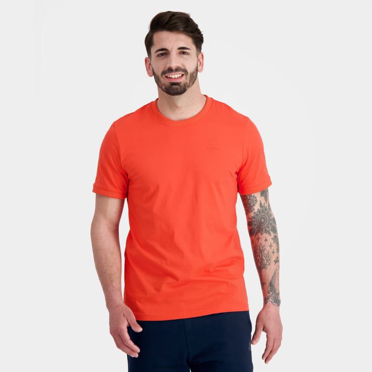 Clothing HVDBF152 Men Le Coq Sportif Fashion T-Shirt Orange