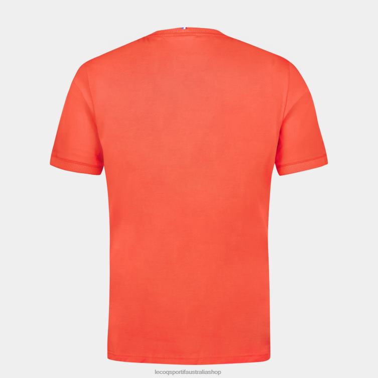Clothing HVDBF152 Men Le Coq Sportif Fashion T-Shirt Orange