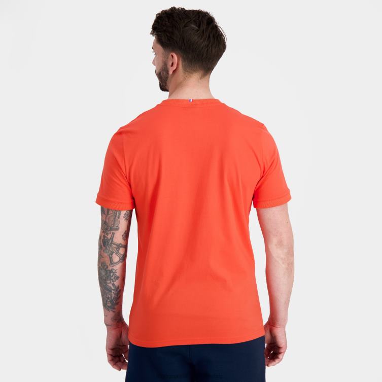 Clothing HVDBF152 Men Le Coq Sportif Fashion T-Shirt Orange