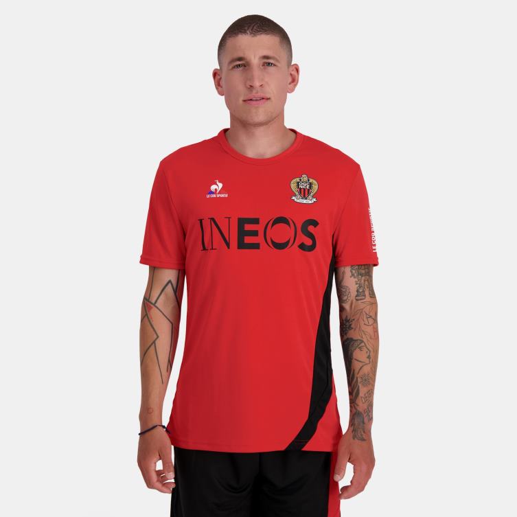 Clothing HVDBF154 Men Le Coq Sportif Fashion T-Shirt Red