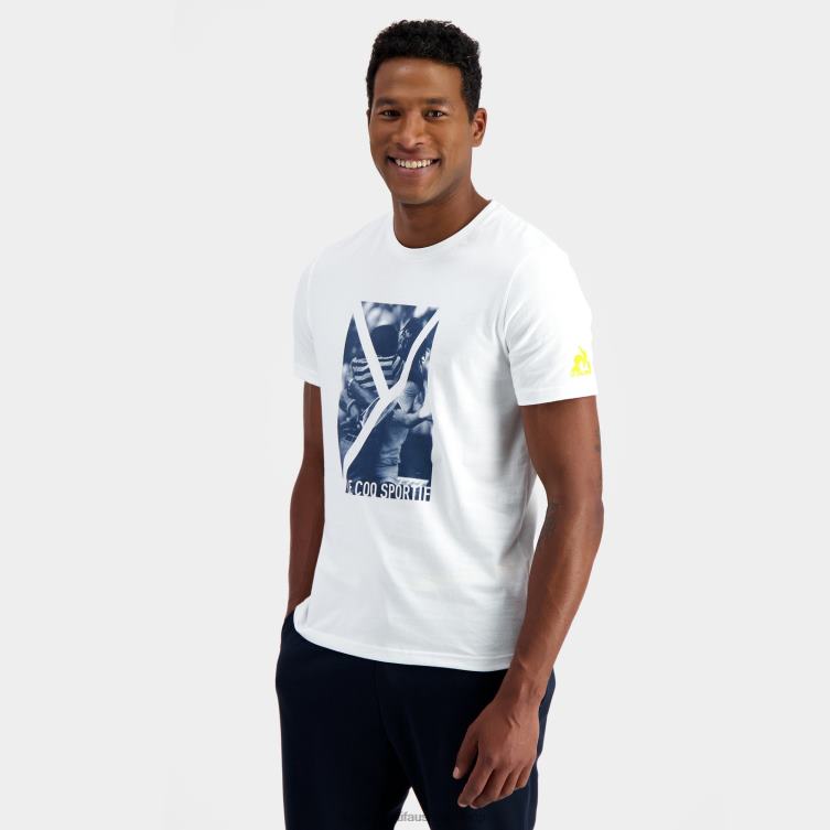 Clothing HVDBF160 Men Le Coq Sportif Fashion T-Shirt White