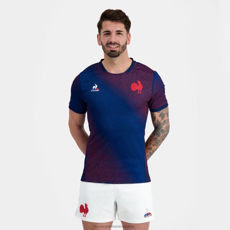 Clothing HVDBF173 Men Le Coq Sportif Prematch Jersey - Xv De France Blue