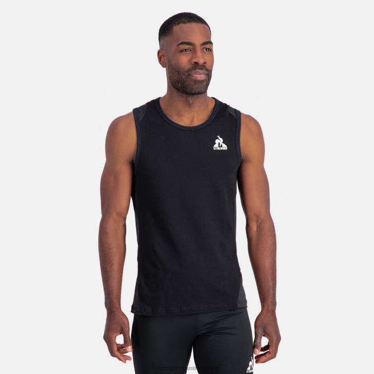 Clothing HVDBF177 Men Le Coq Sportif Vest Top Black