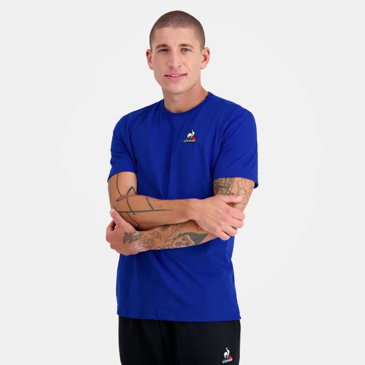 Clothing HVDBF178 Men Le Coq Sportif Fashion T-Shirt Blue